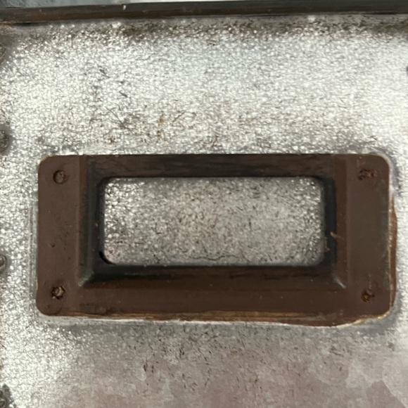 Vintage Galvanized Metal 5 Slot Wall Hanging Organizer - Picture 7 of 7